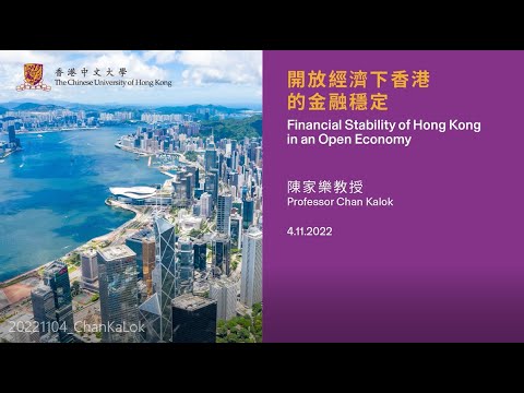 「開放經濟下香港的金融穩定」講座 | Lecture on “Financial Stability of Hong Kong in an Open Economy”